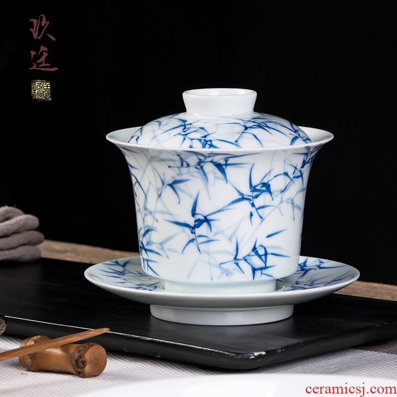 About Nine katyn tureen of blue and white porcelain of jingdezhen ceramic cups tea set manually household size 160 ml tea bowl of tea