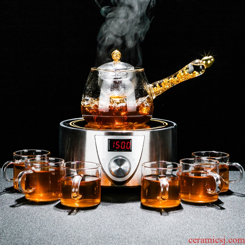NiuRen household electrical TaoLu glass side pot cooking, dual - use teapot suit kung fu tea mercifully tea pot to boil tea