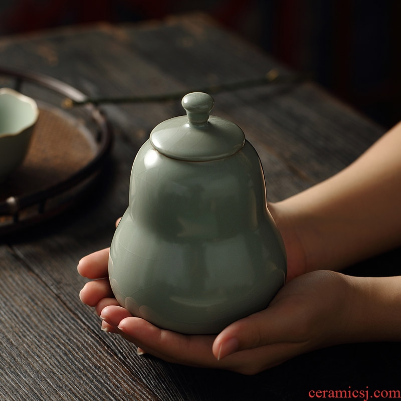 Jingdezhen measured your up caddy fixings large kung fu tea set ceramic seal pot of pu 'er tea container tea boxes