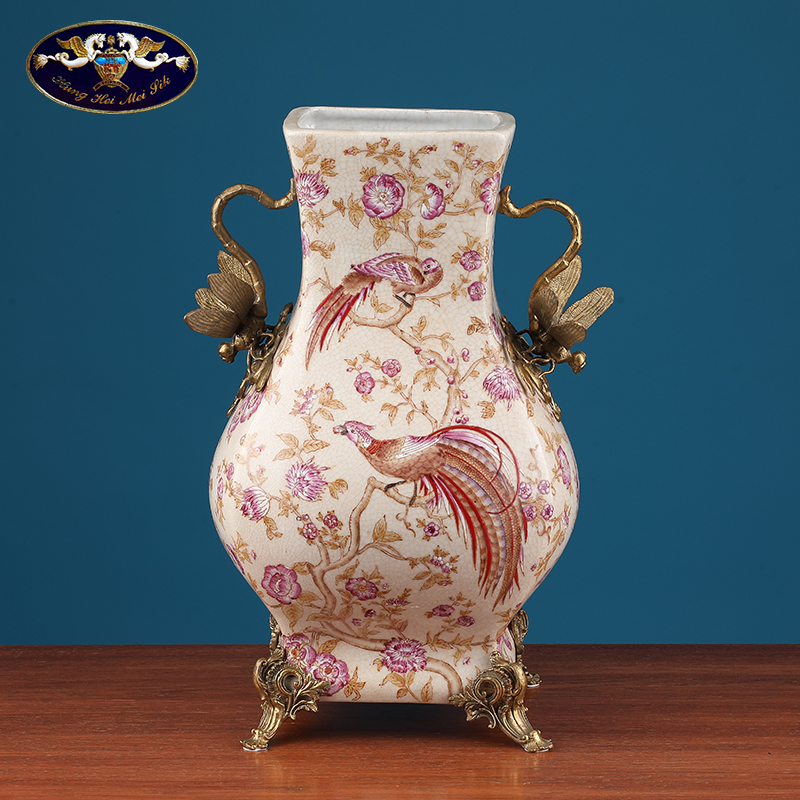 Creative home sitting room of Europe type restoring ancient ways flower vase porch decoration high - end example room decoration ceramics furnishing articles