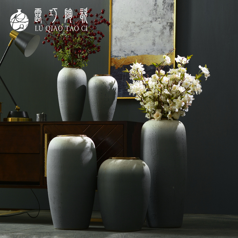 Dew said sitting room TV ark opportunely creative home furnishing articles decorative ceramic vase landing simulation flower arranging flowers suit to restore ancient ways