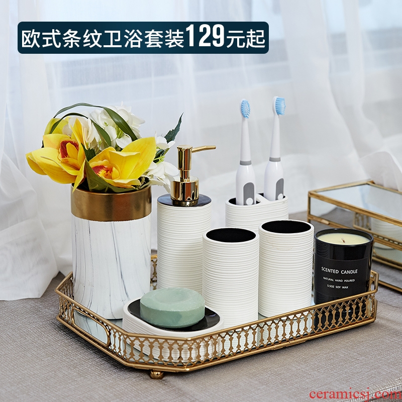 Modern ceramic sanitary ware suit bathroom toilet practical furnishing articles home decoration ideas sink for wash gargle cup