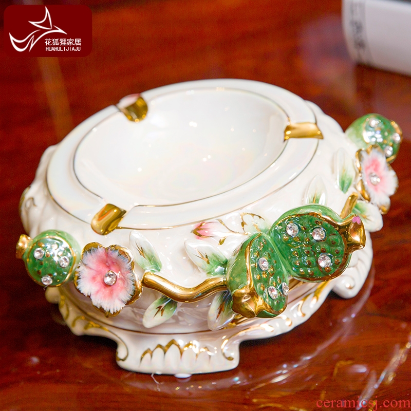 Europe type restoring ancient ways of creative ashtray pure ceramic home furnishing articles adornment move wedding gift sitting room office