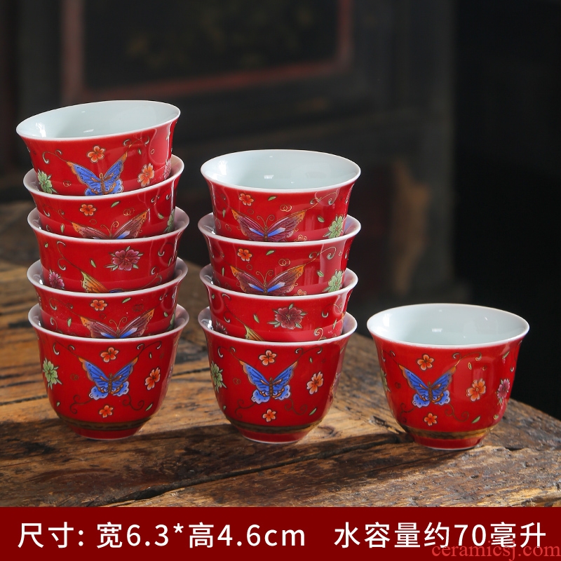 Blue and white master cup a single large cup bowl kung fu tea set sample tea cup personal tea cups, ceramic engraving