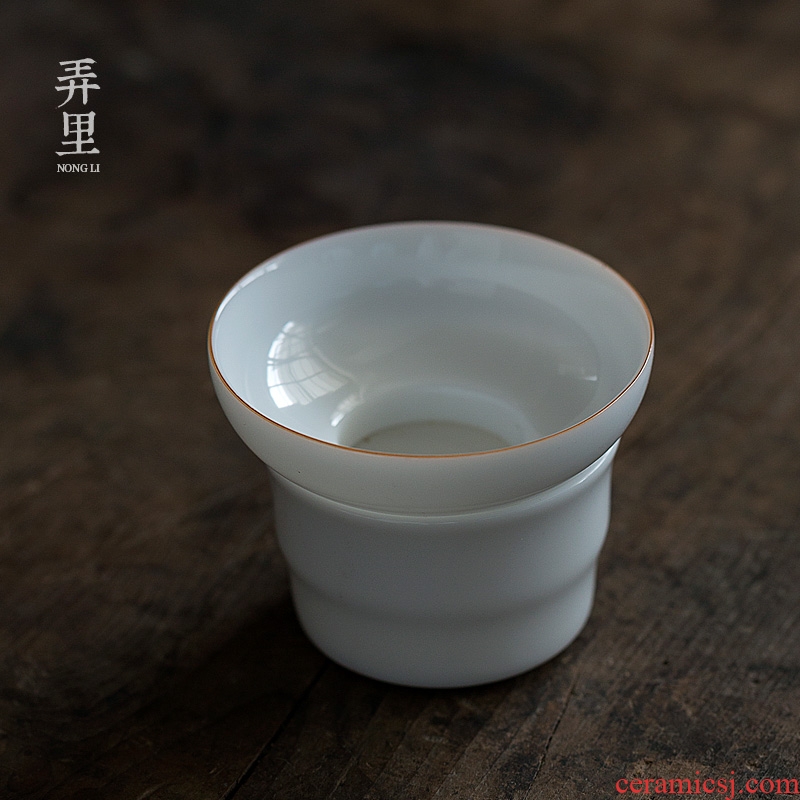 Sweet white porcelain of jingdezhen) kung fu tea accessories tea strainer dry terms sheet is tasted tea tea strainer filter