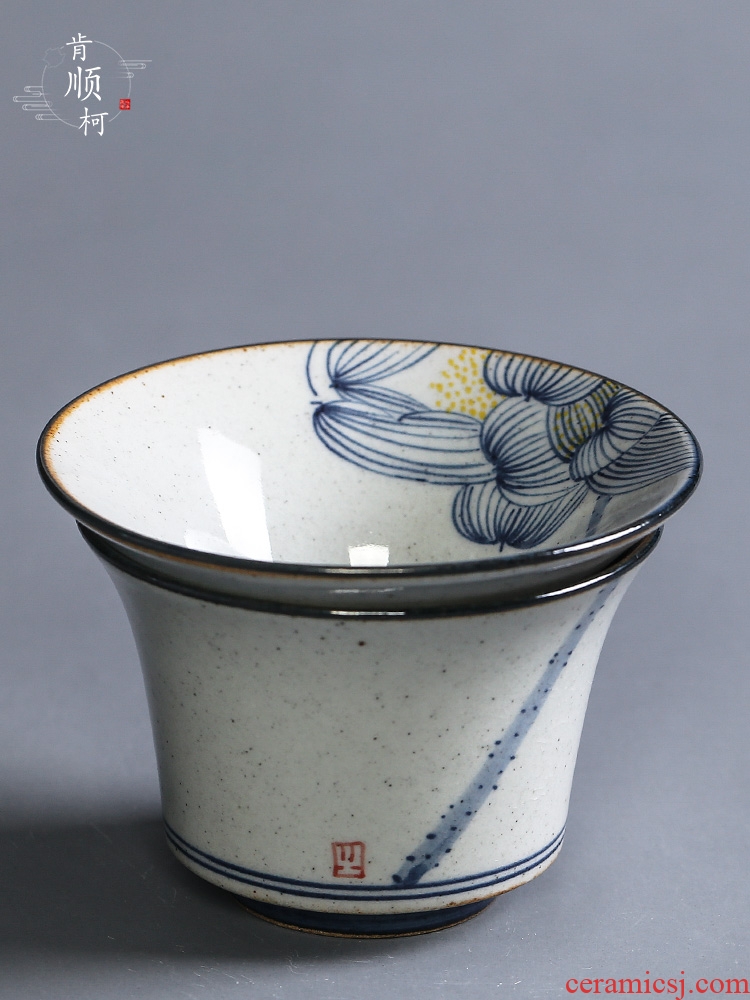 Blue and white hand made lotus tea tea accessories) filter filter creative jingdezhen ceramic tea strainer