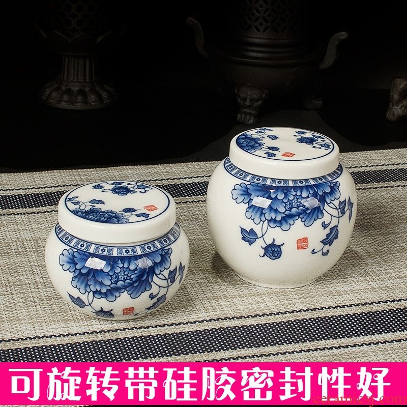 Little cream jar jar new tea storage tanks POTS ceramic porcelain jar of honey paste pot seal