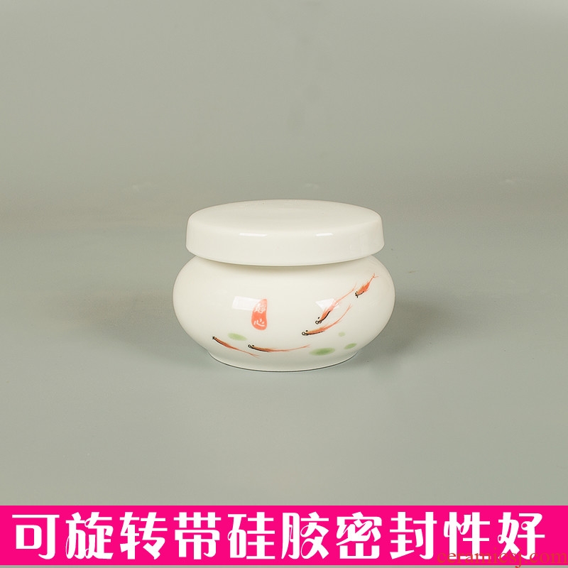 New mini rotating seal pot small small jar ceramic POTS paste pot of honey jar of face cream packing bottle
