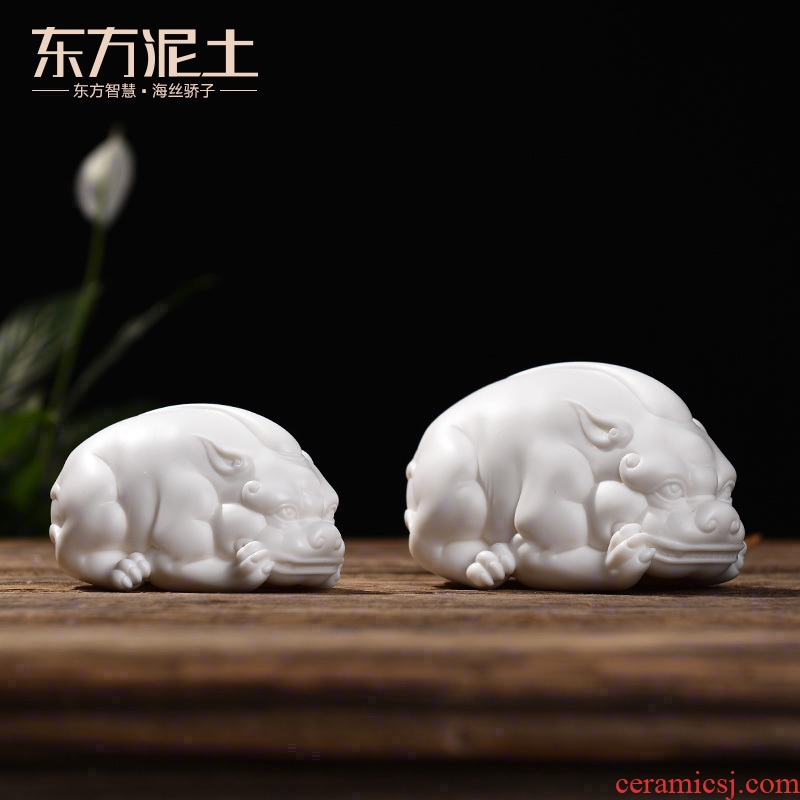 Oriental Chinese style living room soil furnishing articles ceramic crafts office desktop decoration/the mythical wild animal D39-112