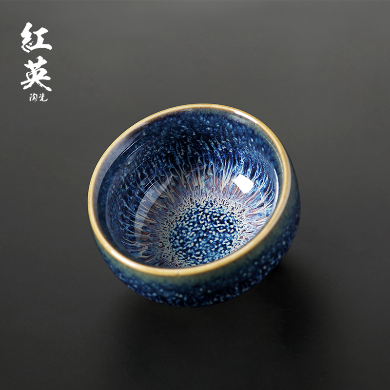 Jingdezhen built red glaze, kung fu tea cups a single ceramic tea bowl tea master cup single CPU