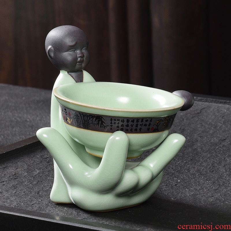 A good laugh, your up ceramic kung fu tea set) household creative elder brother up on zen) filter sets