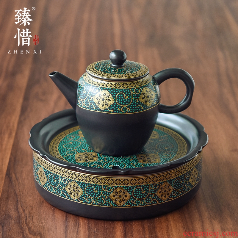 Become precious little to restore ancient ways ancient teapot teacup ceramic kung fu tea set suit household contracted teapot single pot