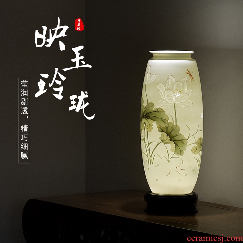 Hand - made JingJun jingdezhen ceramics vase sitting room adornment TV ark, furnishing articles furnishing articles flower arranging Chinese study