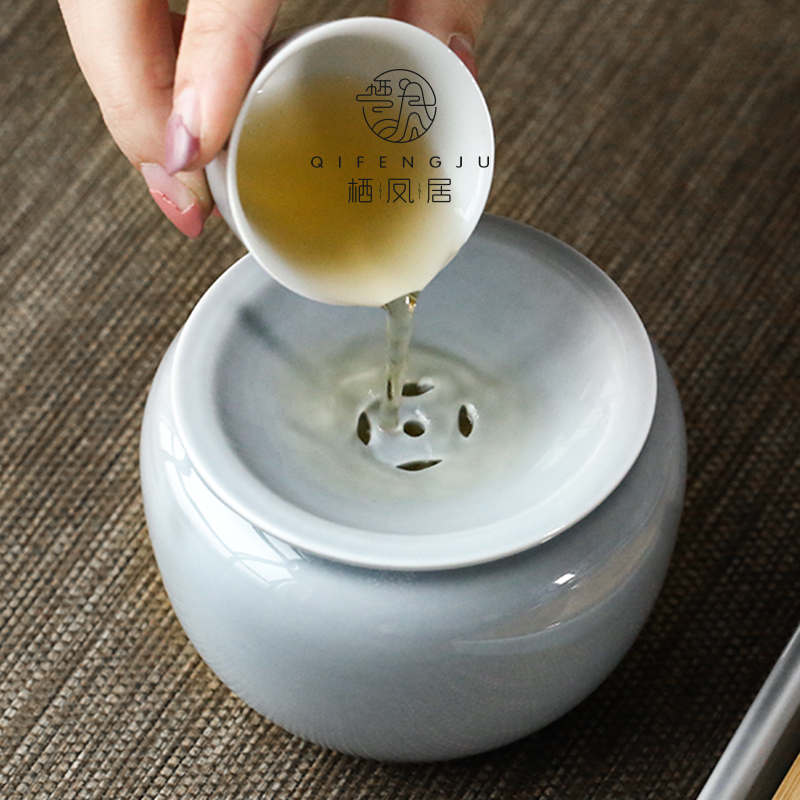 Aquatic chicken in jingdezhen ceramic building Japanese small manual slag water cup tea XiCha fights the kung fu tea accessories