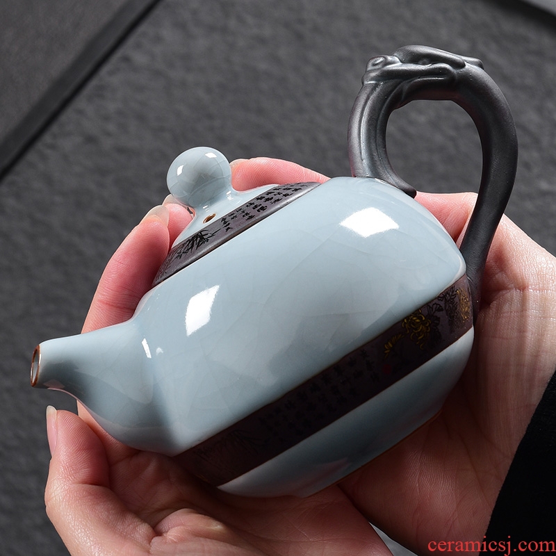 A good laugh, your up ceramic kung fu tea pot creative household elder brother up cracked teapot tea kettle