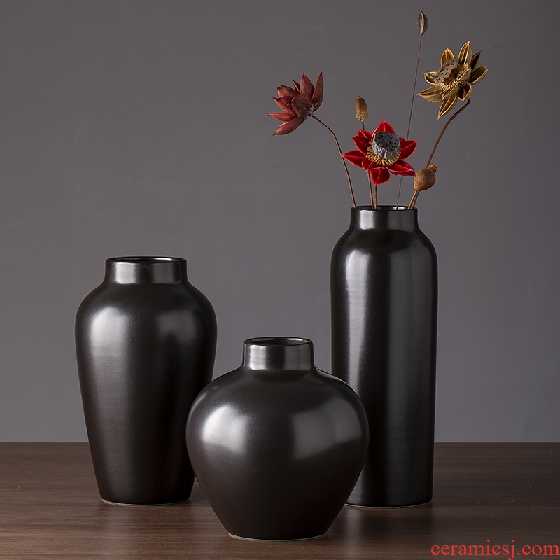 2019 new ceramic vases, black art contracted and I sitting room TV ark of desk creative furnishing articles do the vase