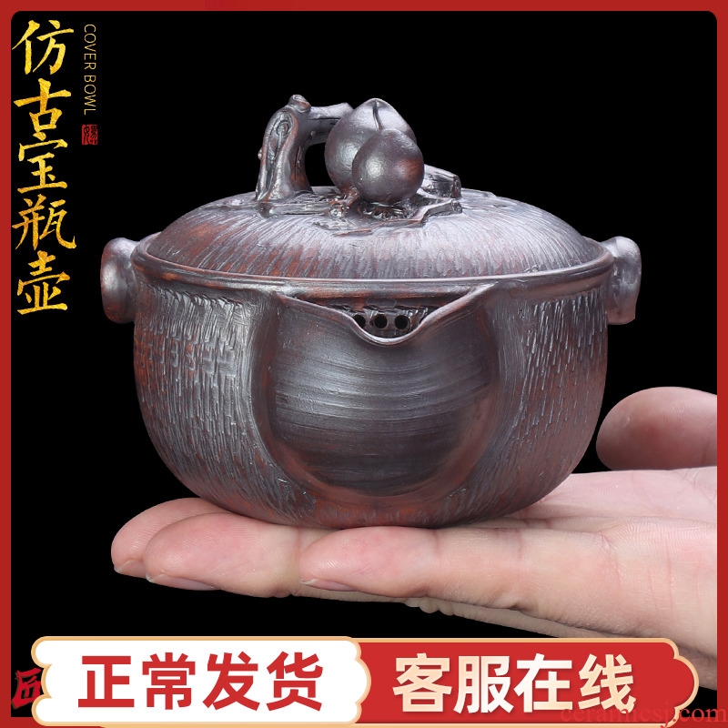 Artisan fairy hand embryo to burn pot of Aquarius pure manual kung fu tea set the teapot tea crude after getting hand grasp pot