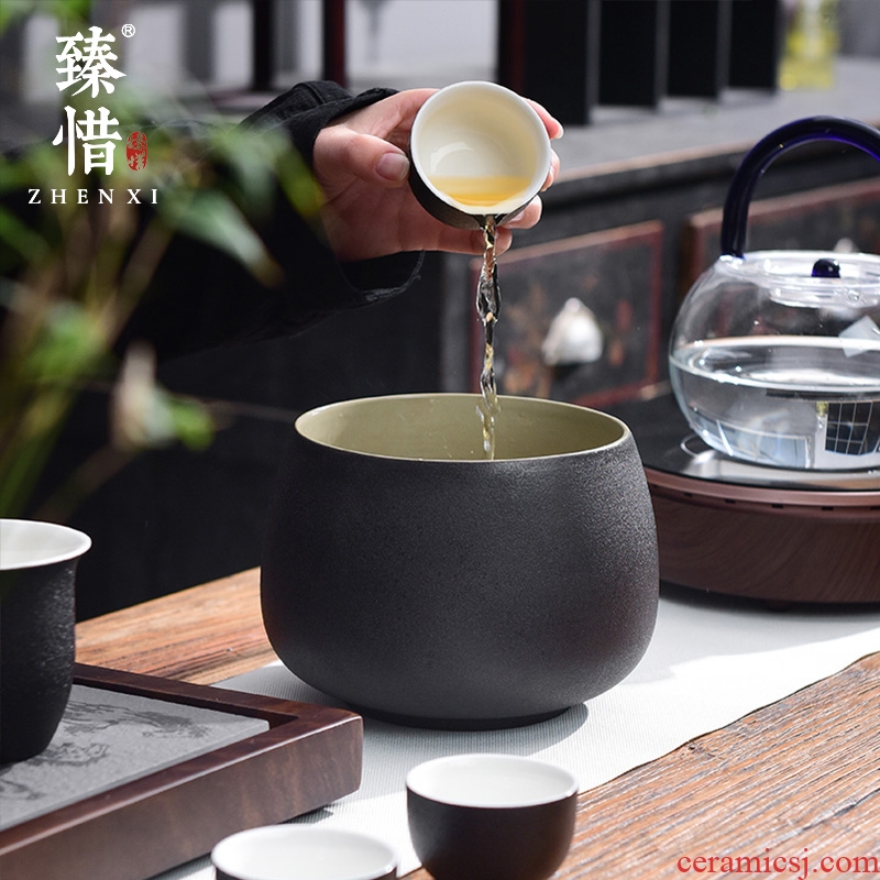 "Precious little custom black ceramic kung fu tea tea tea tray accessories cup tea for wash in hot cylinder washing water, after the wash