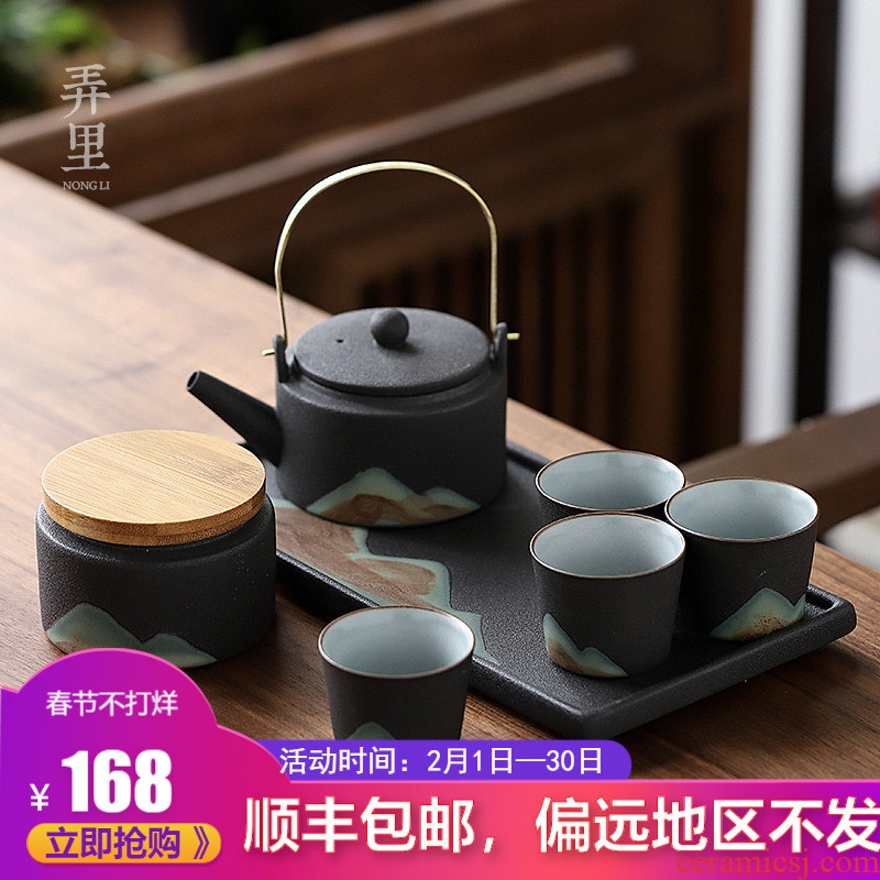 The Get | Japanese kung fu tea set in the household zen ceramic teapot household contracted tea gift box girder pot