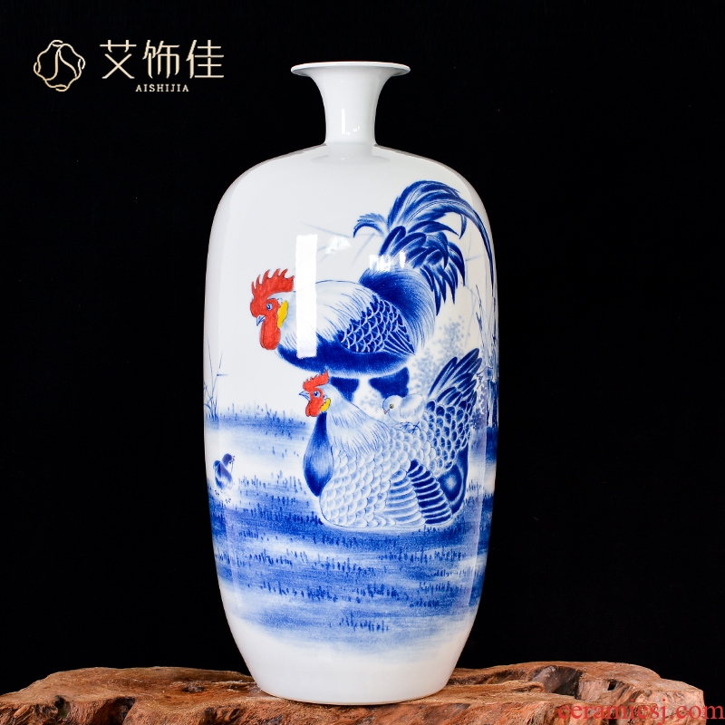 The Master of jingdezhen ceramics hand - made intergenerational vase Chinese style living room TV ark, rich ancient frame decorative plate is placed