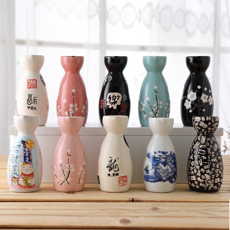 Japanese temperature and wind restoring ancient ways of household ceramics hip clear hip points and small yellow rice wine bottle wine liquor restaurant wine