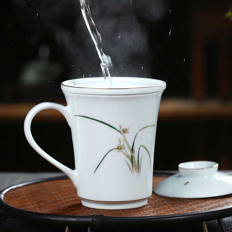 Jingdezhen ceramic filtration separation office cup tea cups tea cup home mark cup tea cup