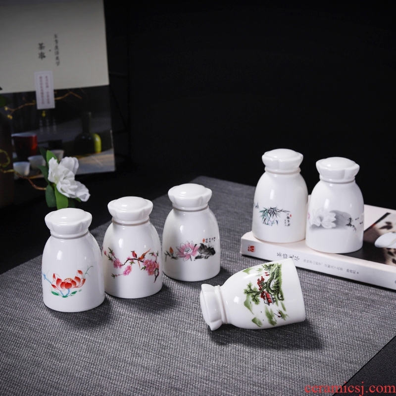 To DE new rotating liquid tank sealing paste pot small porcelain ceramic pot cosmetics mass customization
