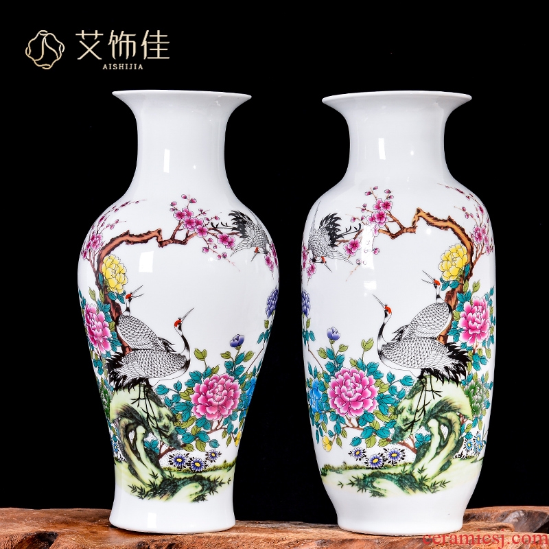 Jingdezhen ceramic vases, flower arranging decoration of new Chinese style household, sitting room porch TV ark, rich ancient frame furnishing articles