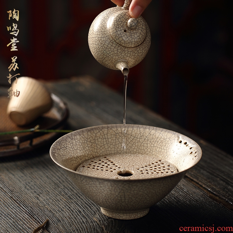 Jingdezhen TaoMingTang soda glaze household utensils manual white clay pot bearing dry mercifully water saucer pot to open the image