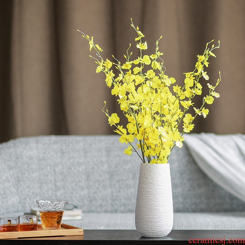Nan sheng ins contracted simulation flower, dried flower adornment household act the role ofing is tasted ceramic vases, flower arranging flower implement mesa furnishing articles