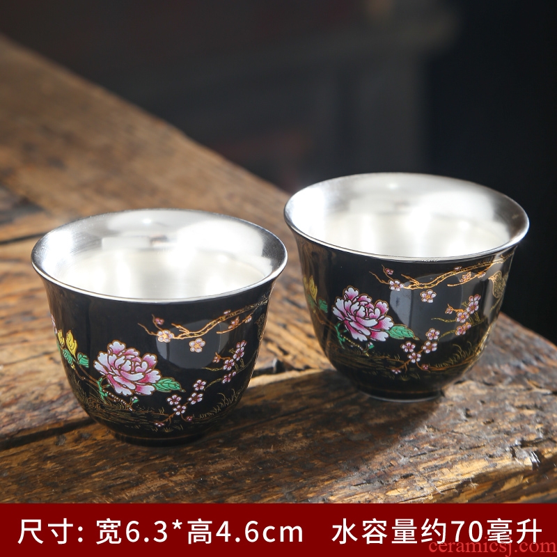 Blue and white kung fu tea accessories ceramic cups Japanese office home creative individual sample tea cup cup master single CPU