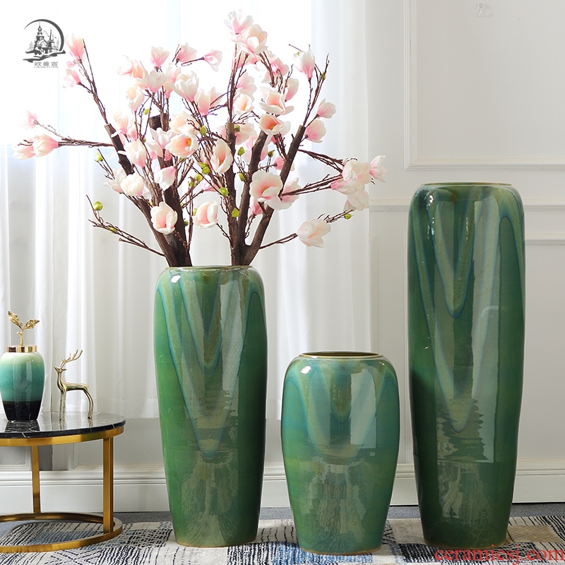 Jingdezhen light key-2 luxury of new Chinese style ceramic furnishing articles sitting room big vase flower arranging landing European - style decoration decoration