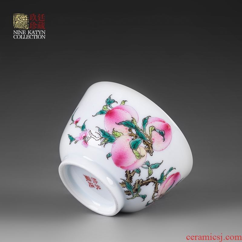About Nine katyn hand - made ceramic cups pastel individual sample tea cup of jingdezhen tea service master kung fu tea cup