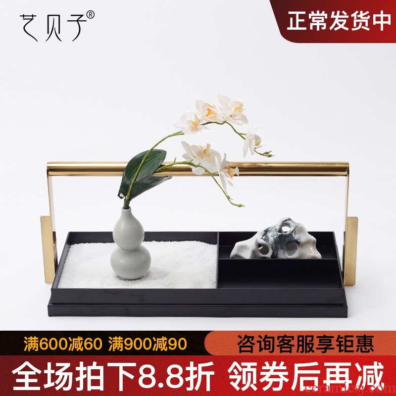 New Chinese style hand DiHe ceramic vase furnishing articles show shelf creative soft adornment of the sitting room porch decoration