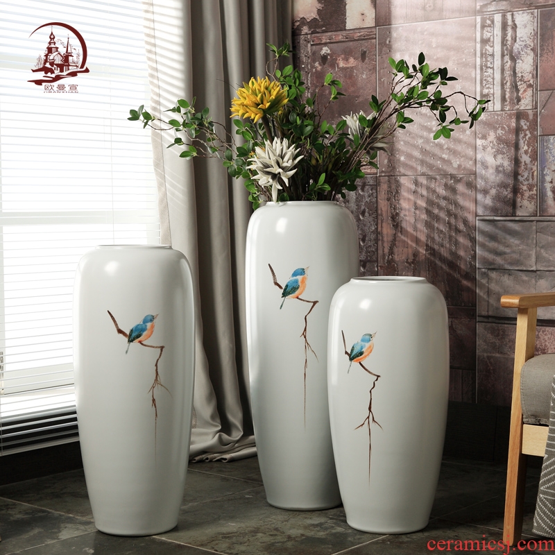 Jingdezhen ceramic vase landing sitting room of I and contracted household TV ark, show porch is decorated furnishing articles