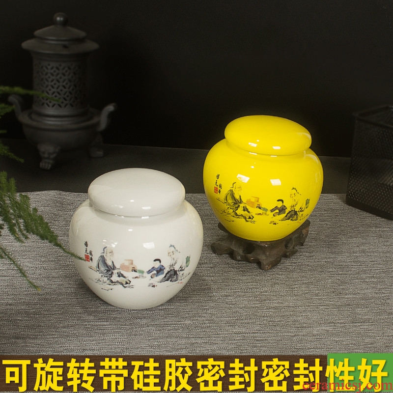 Paste pot seal storage tanks can be rotating liquid bottles of honey differentiated bi-facial mask powder, ceramic tea pot customize logo