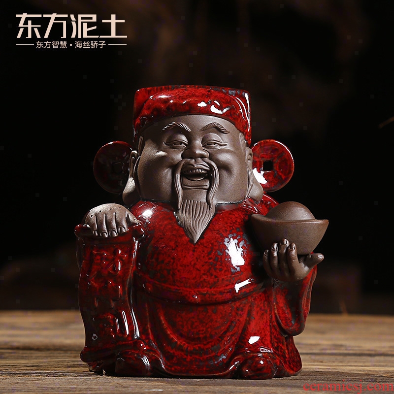 Oriental clay ceramic household wealth lucky place, Chinese style living room and office decoration/desktop