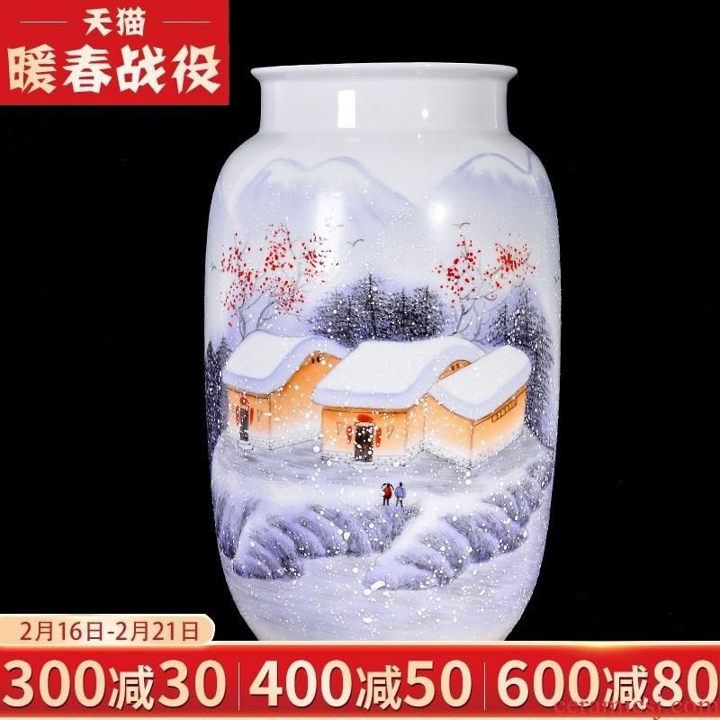 The Master of jingdezhen ceramic hand - made flower arranging dried flower vase sitting room place, new Chinese style household adornment TV ark