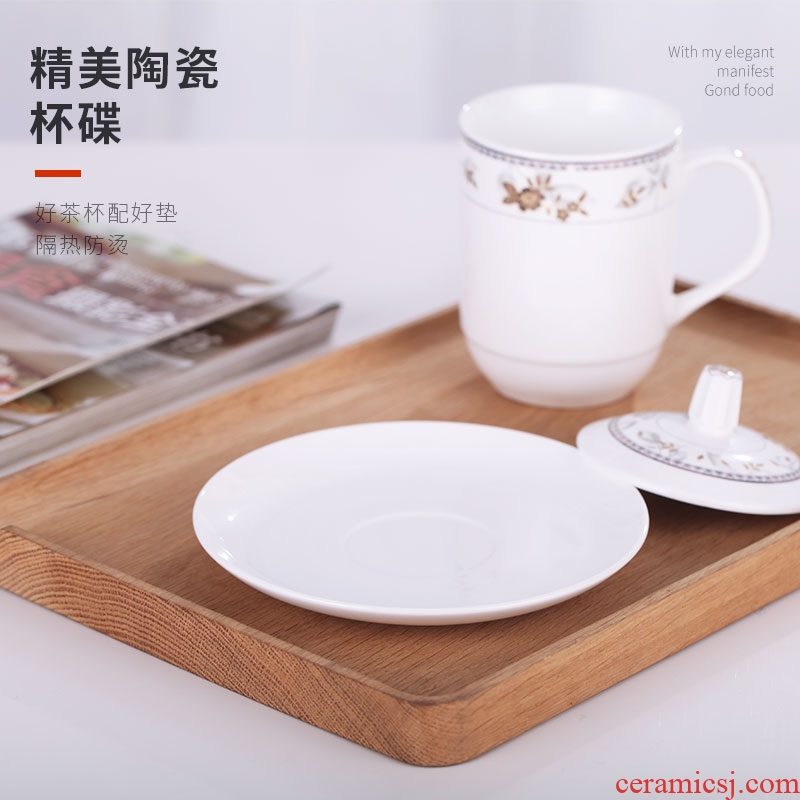 Ceramic keller cup mat cup saucer cup for cup dish ipads China office meeting