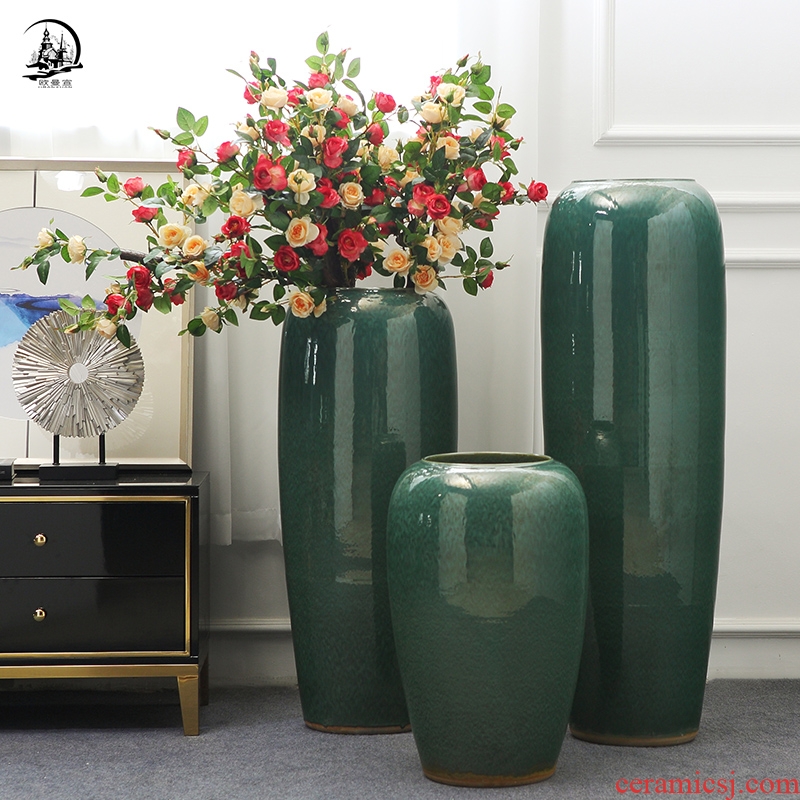 Europe type restoring ancient ways of large dry flower adornment furnishing articles ceramic vase in the sitting room porch decoration decoration between example