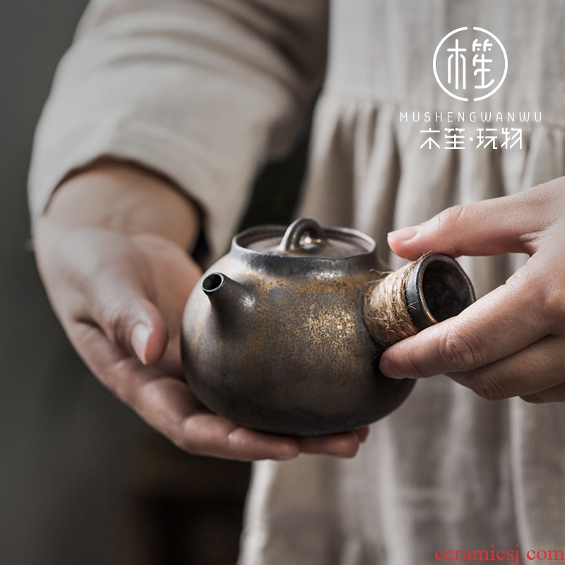 Japanese ceramic teapot creative household kung fu tea tea tea ware move with filter small side put the pot