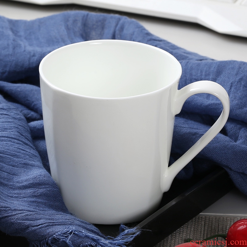 Jingdezhen ceramic cup ipads porcelain cup north European pure white female mark cup ikea breakfast coffee cup milk cup