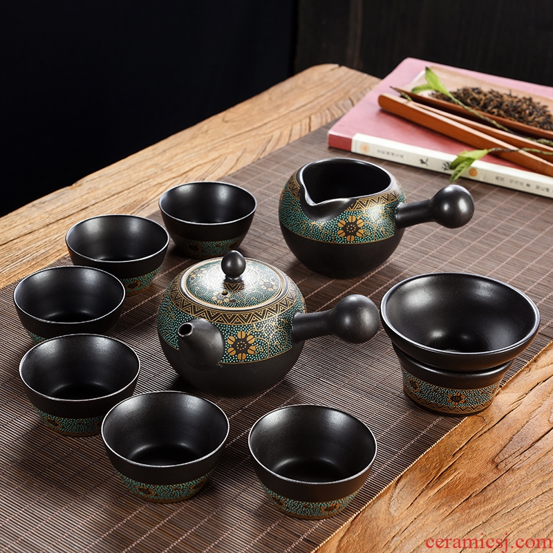 Vintage kung fu tea set home office side put the teapot teacup ceramic tea gift box of a complete set of packaging