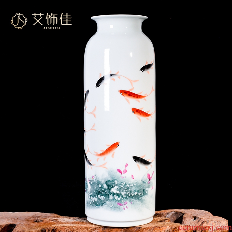 Jingdezhen ceramic vase sitting room adornment hand - made more new Chinese style household adornment TV ark, furnishing articles every year