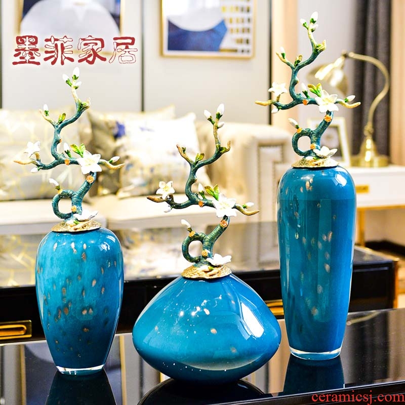 Enamel high - end key-2 luxury furnishing articles household act the role ofing is tasted great vase example room sitting room Enamel porcelain decoration art ornaments