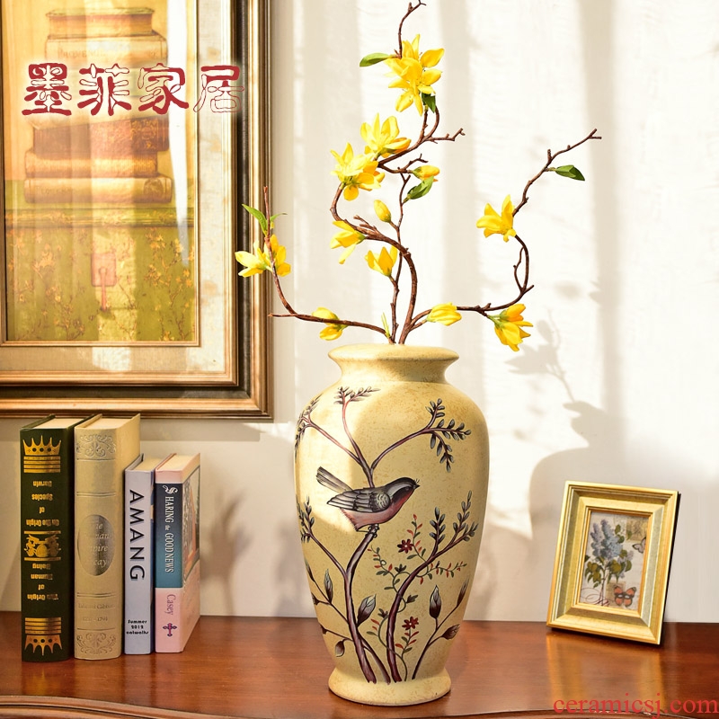 American TV cabinet ceramic vases, decorative furnishing articles European - style restoring ancient ways the sitting room porch household decoration decoration arranging flowers