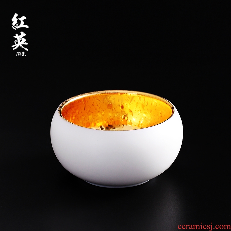 Jingdezhen kung fu tea tea set suit small single ceramic cups, teapots sample tea cup gold master cup single CPU
