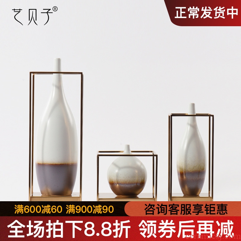 New Chinese style home furnishing articles sitting room window flower implement household act the role ofing is tasted tea table desktop ceramic vases, soft outfit decoration