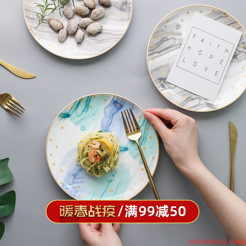 Island house in setting the color creative ceramic tableware household dish dish dish steak to eat western food dish bowl A - 20