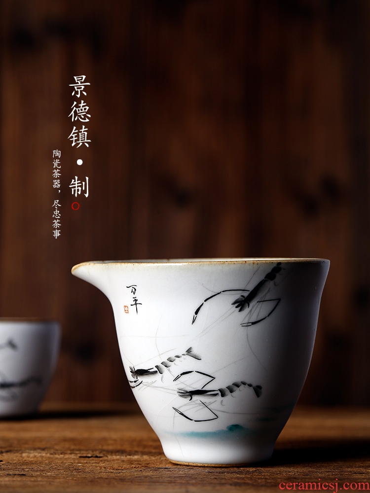 Kung fu tea set fair keller single your up can raise hand wash shrimp tea high - end jingdezhen ceramic tea set